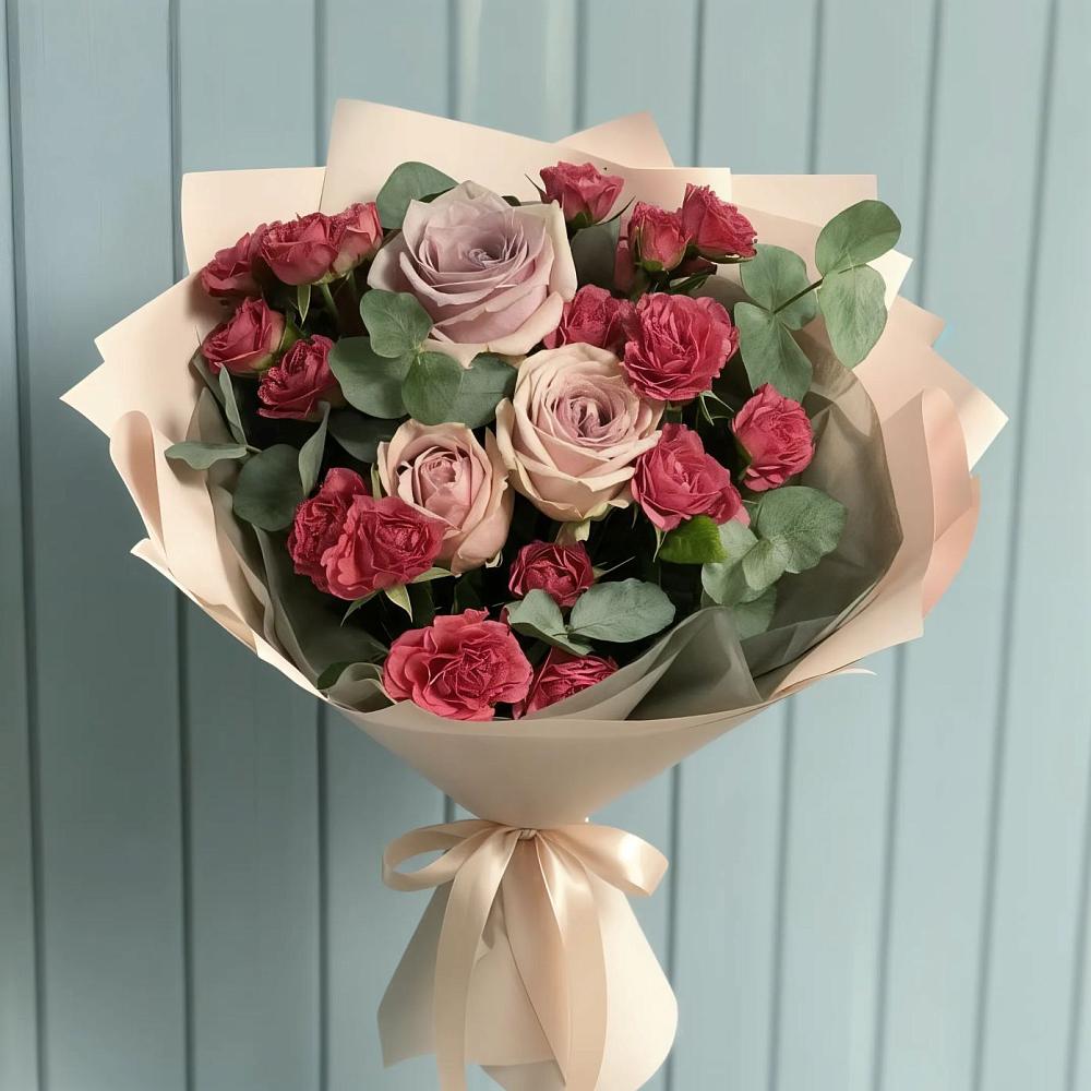 Букет цветов из: Гвоздики и Розы в Юрцово