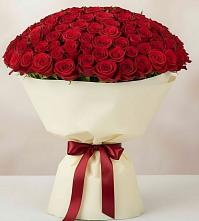 Букет 101 Красная роза Милано в Юрцово
