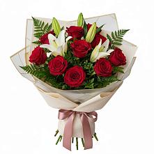 Букет цветов из:  Лилии и Розы в Юрцово