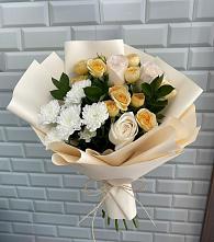 Букет цветов из:  Розы и Хризантемы в Юрцово