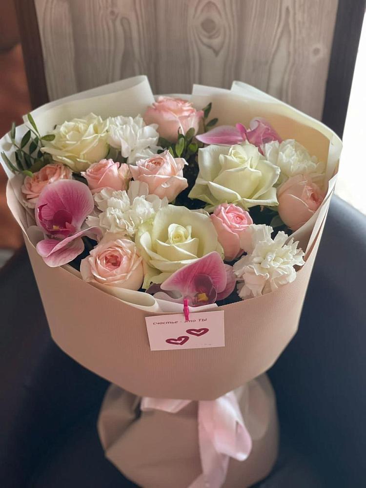 Букет цветов из: Орхидеи, Розы и Гвоздики в Юрцово