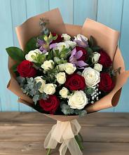 Букет цветов из:  Розы и Альстромерии в Юрцово