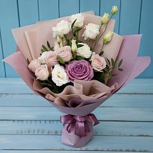 Букет цветов из:  Розы и Лизиантусы #REPLACE_PRED# Юрцово