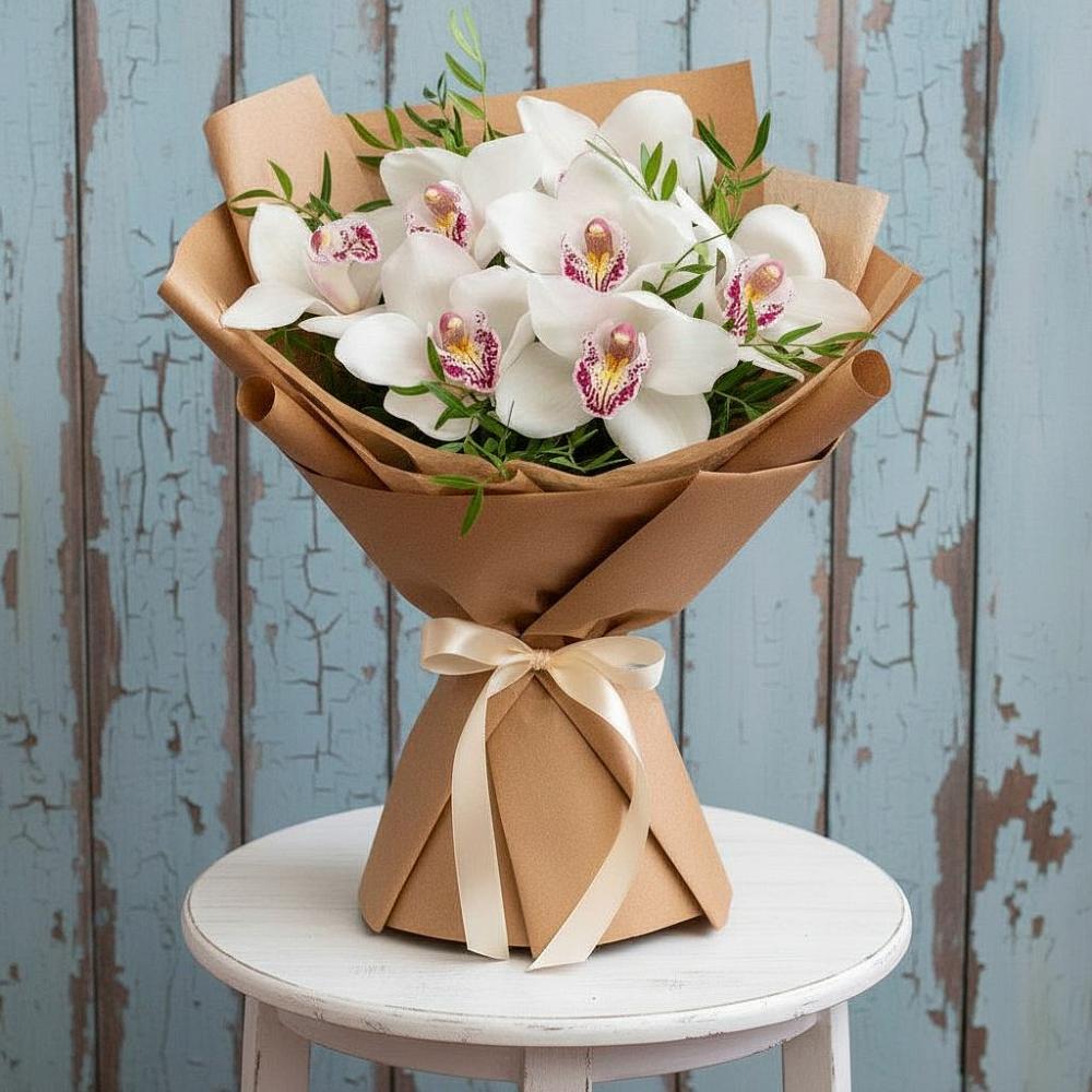 Букет цветов из: Орхидеи и Розы в Юрцово