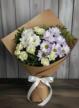 Букет цветов из:  Хризантемы и Розы в Юрцово