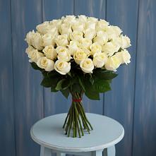 Букет 51 Белая роза Эдлесс Лав в Юрцово
