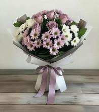Букет цветов из:  Хризантемы и Розы в Юрцово