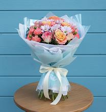 Букет цветов из:  Хризантемы и Розы в Юрцово