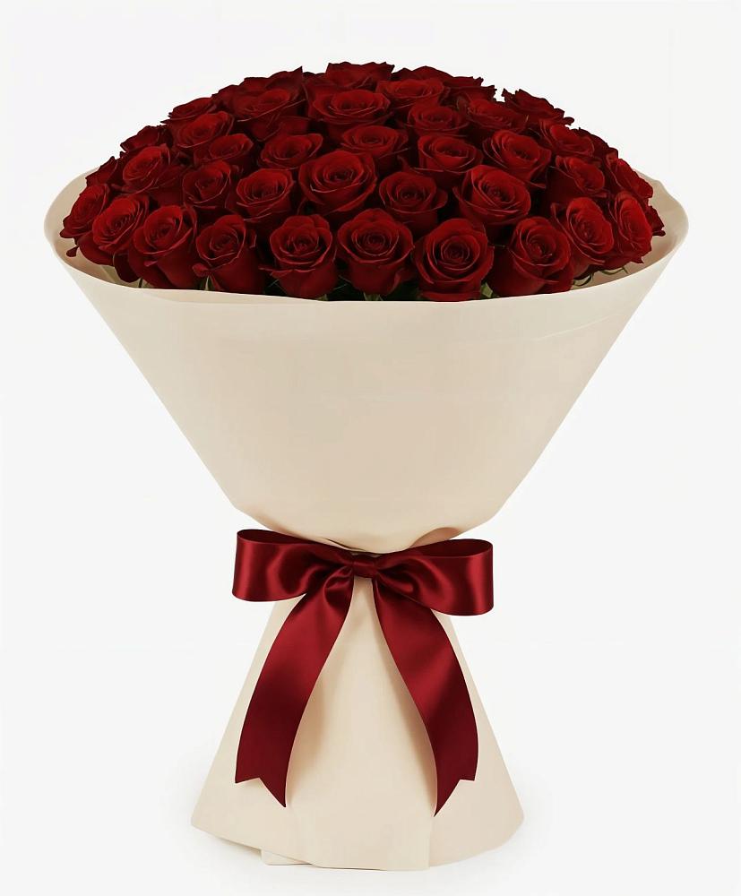 Букет 101 Бордовая роза Блэк Бакарра в Юрцово