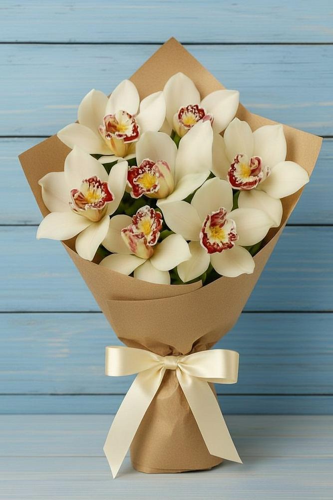 Букет цветов из: Орхидеи и Розы в Юрцово